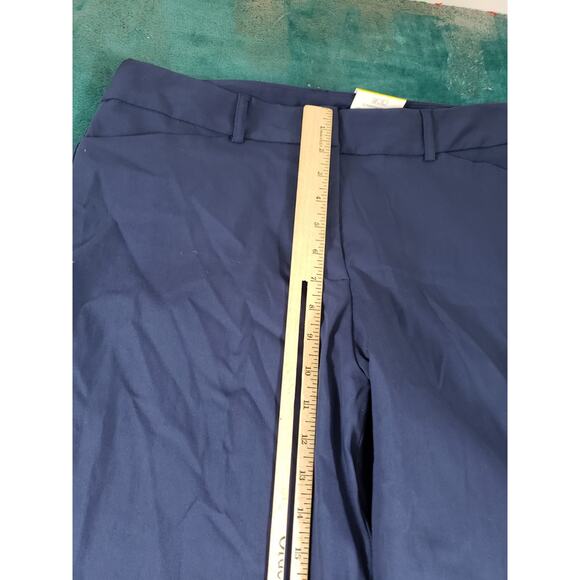 Time and Tru Dress Pants Size 12 Womens Blue Stretch Hook & Eye Straight NWT - Picture 7 of 13